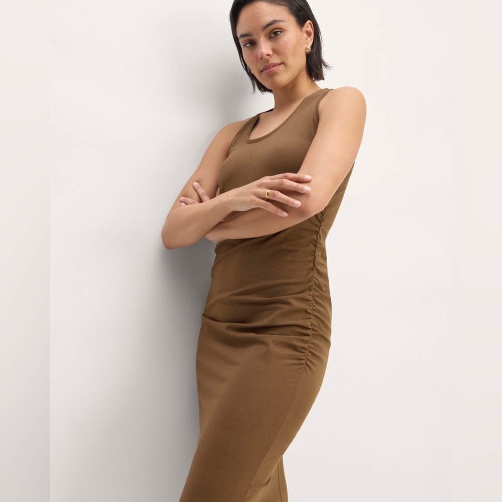 NWOT Everlane The Form Racerback Dress in Cocoa, Size XXL